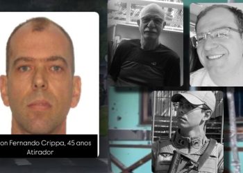 Homem mata pai, irmão e agente militar, nove feridos e é encontrado morto após tiroteio