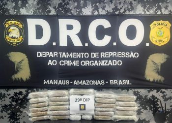 Polícia Civil realiza prisão em flagrante de casal com 34 tabletes de maconha avaliada em R$ 740 mil