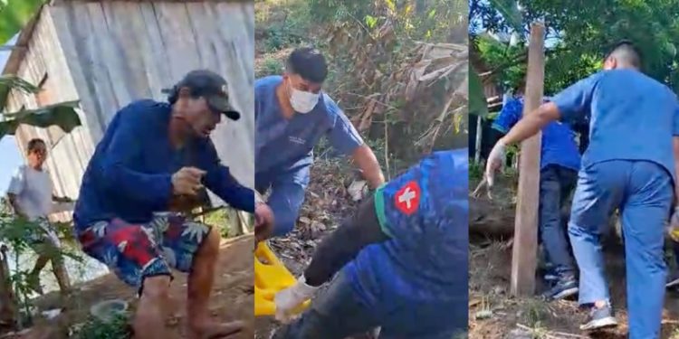 Homem é esfaqueado duas vezes enquanto era resgatado em área de mata; veja o vídeo