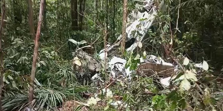 Destroços de avião que caiu em Manicoré são encontrados em floresta