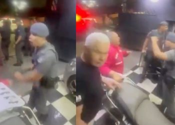 Abordagem policial termina com idosa agredida e caos em residência; veja o vídeo