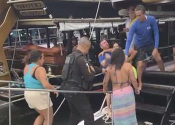 Briga por passeio de barco com “velho da lancha” gera alvoroço nas redes sociais; veja o vídeo