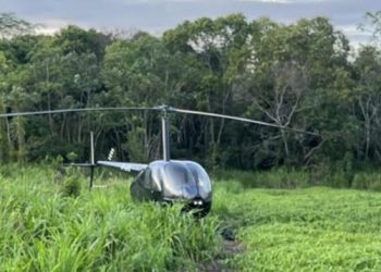 Helicóptero é apreendido com 256 kg de drogas no interior do Amazonas