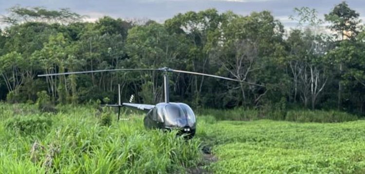 Helicóptero é apreendido com 256 kg de drogas no interior do Amazonas