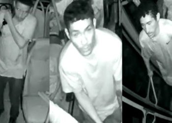 PC-AM divulga imagens de três homens suspeitos de roubo a ônibus em Manaus