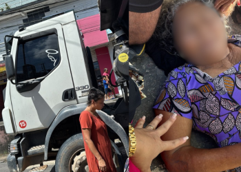 Idosa de 72 anos é atropelada por caçamba ao tentar atravessar rua em Manaus