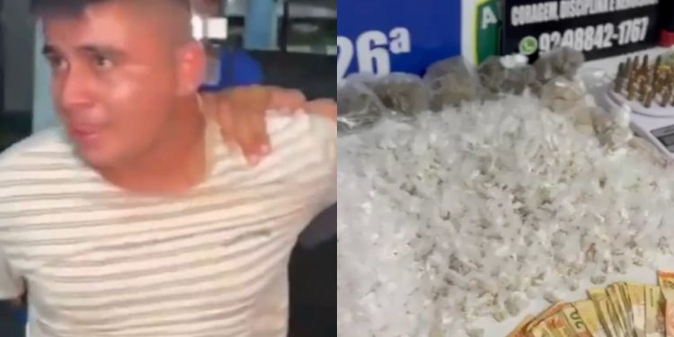 Homem é preso após polícia acabar com boca de fumo no Morrinho; veja o vídeo 