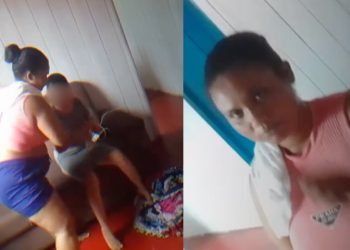 Mulher é flagrada maltratando idosa com deficiência no município de Carauari; veja o vídeo 