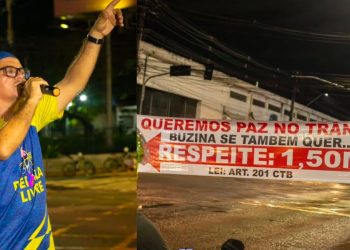 Ciclistas realizam ato por paz no trânsito e respeito à bicicleta nesta quarta (28/05) em Manaus