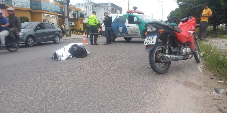 Motociclista de 64 anos morre em acidente de trânsito