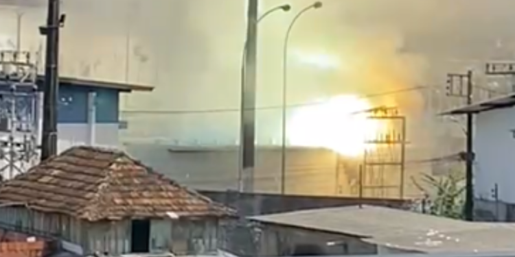 Incêndio atinge subestação da aparecida em Manaus; veja o vídeo 