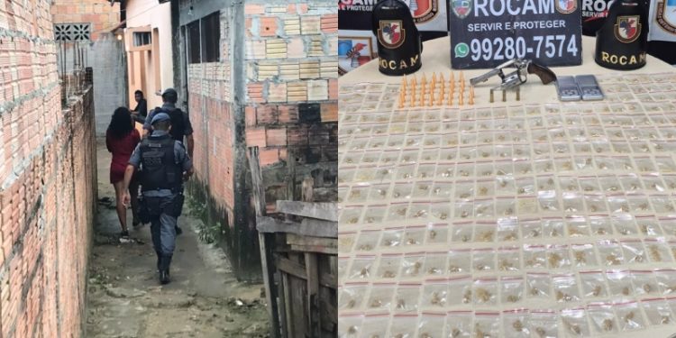 Casal é preso em flagrante com arma e drogas em Manaus
