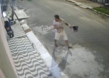 Mulher é brutalmente agredida com capacete em Parintins