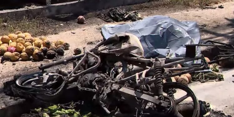 Motociclista morre carbonizado em grave acidente no Distrito Industrial
