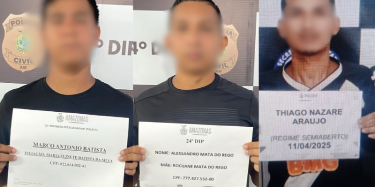 Trio é preso por roubo a turistas paranaenses no Centro de Manaus