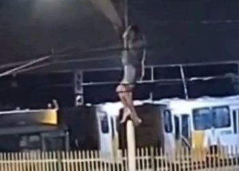 VÍDEO: Homem escala poste e corta cabos para comprar drogas,revela testemunha