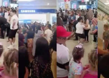 Escada rolante trava e provoca queda de clientes no Sumaúma Park Shopping, em Manaus