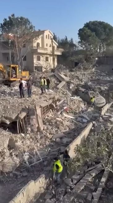 28/04/2026 - FAMÍLIA BRASILEIRA MORTA NO LÍBANO - Casa destruída da brasileira Manal Jaafar, de 47 anos, mãe do menino Ali Ghassan Nader, de 11 anos, e o pai da família, o libanês Ghassan Nader, de 57 anos. Foto: Manal Jaafar/Arquivo Pessoal