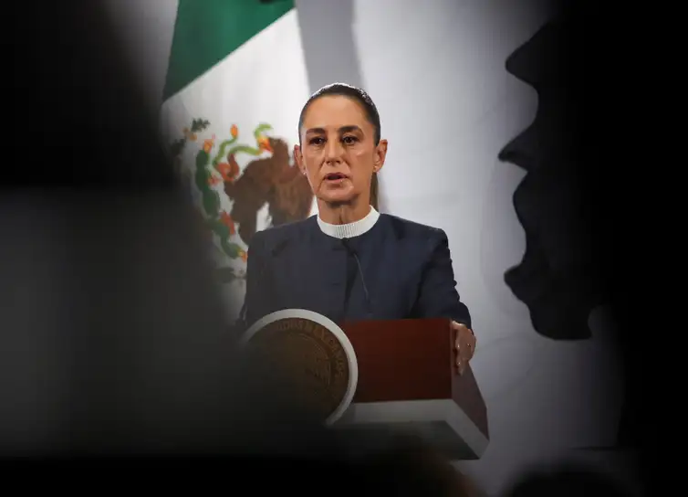 A presidente do México, Claudia Sheinbaum 
3 de novembro de 2025
REUTERS/Henry Romero