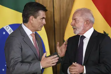 Marcelo Camargo/Agência Brasil Brasília (DF), 16/03/2026 - O presidente da República, Luiz Inácio Lula da Silva, recebe o presidente do Estado Plurinacional da Bolívia, Rodrigo Paz, no Palácio do Planalto. Foto: Marcelo Camargo/Agência Brasil