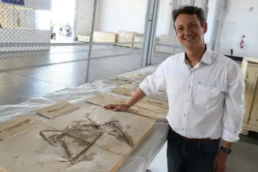 Estácio Jr./Gov. do Ceará 20/05/2026 - O diretor do Museu de Paleontologia Plácido Cidade Nuvens, em Santana do Araripe (CE), o professor Allysson Pinheiro. Foto: Estácio Jr./Gov. do Ceará